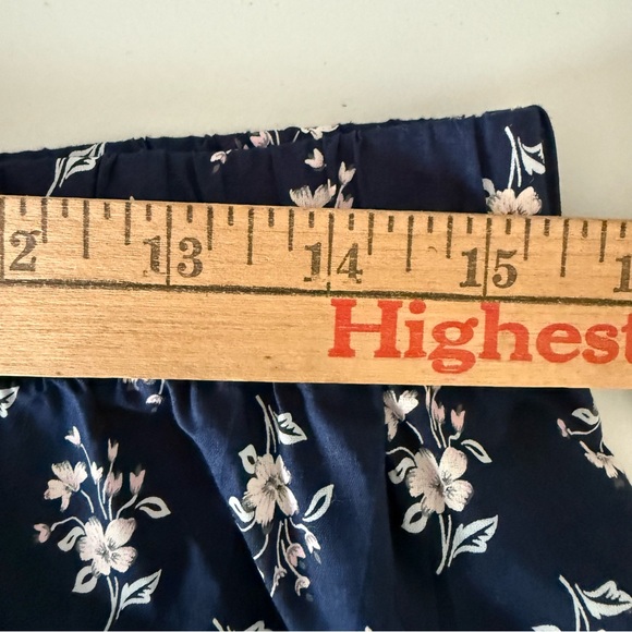 NWT Charter Club Navy Floral 100%Cotton PJ Set Top & Shorts - Picture 10 of 10